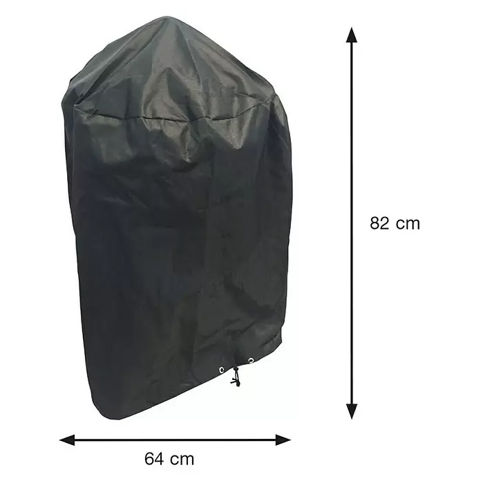 Garden Impressions Grill-Schutzhülle - Ø x H: 64 x 82 cm, 300D Ripstop-PES-Oxford mit TPU-Beschichtung, Dunkelgrau - Schwarze Schutzhülle mit Kordelzug, 82 cm hoch und 64 cm breit.