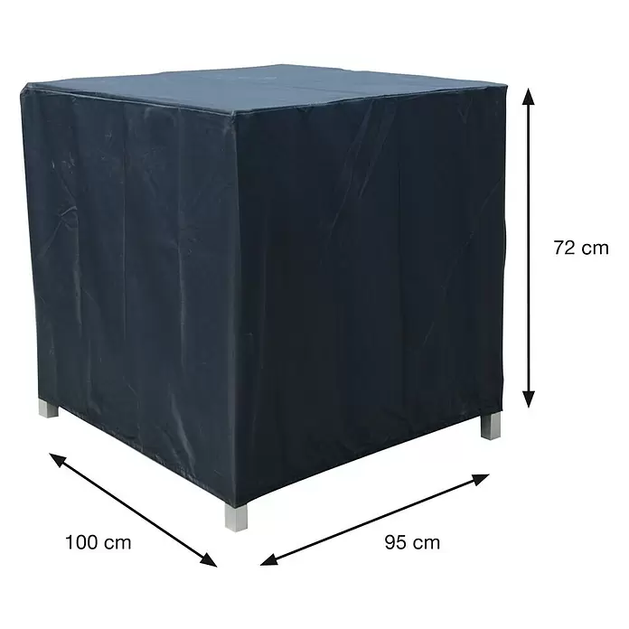 Garden Impressions Loungemöbel-Schutzhülle - L x B x H: 100 x 95 x 72 cm, 300D Ripstop-PES-Oxford, TPU-Beschichtung, Dunkelgrau - Dunkelblaue Schutzhülle für Gartenmöbel, 100x95x72 cm.