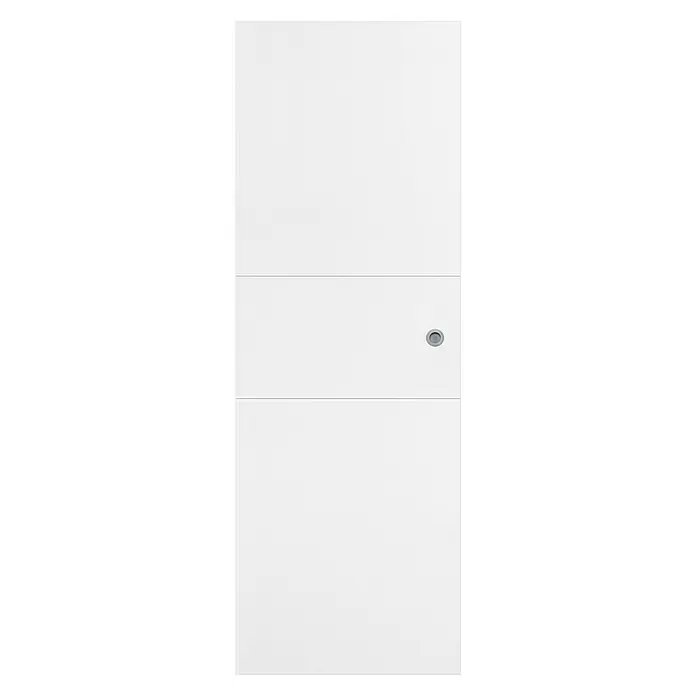 Solid Elements Puerta corredera de madera Múnich - 72,5 x 203 cm, Blanco, Maciza, Con uñero - La elegante puerta interior blanca con su diseño sencillo y el pomo discreto es un complemento elegante para cualquier hogar moderno.