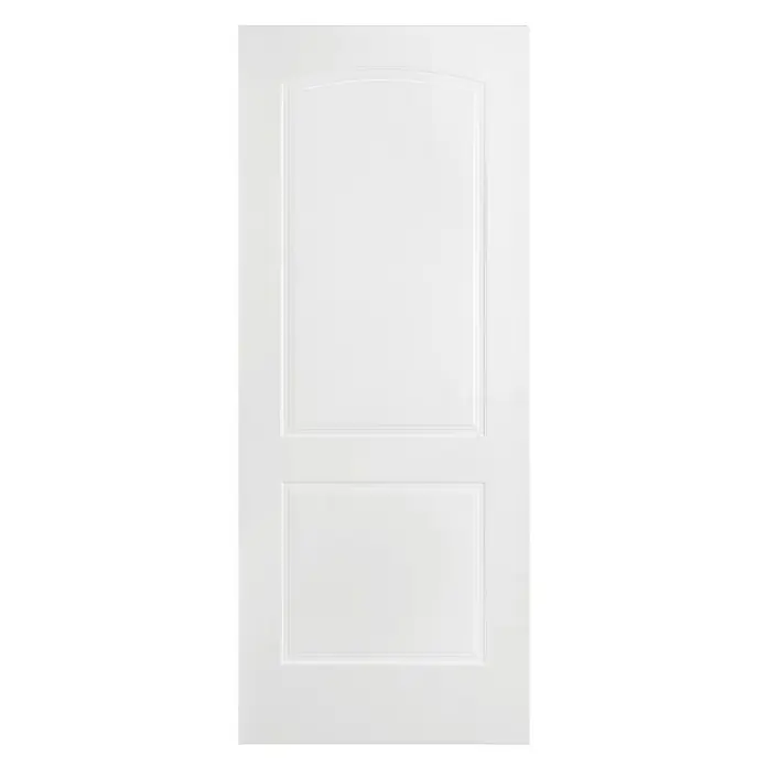Solid Elements Puerta corredera de madera Bremen - 72,5 x 203 cm, Blanco, Maciza, Con canal - Elegante puerta blanca de dos paneles, que ofrece un diseño limpio y elegante para interiores contemporáneos.