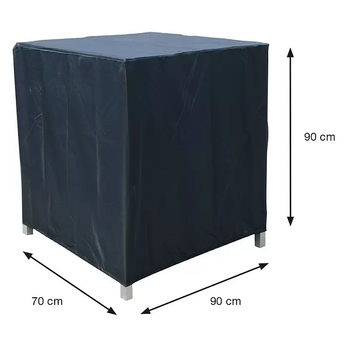 Garden Impressions Loungemöbel-Schutzhülle - L x B x H: 70 x 90 x 90 cm, 300D Ripstop-PES-Oxford mit TPU-Beschichtung, Dunkelgrau - Dunkelblaue rechteckige Schutzhülle für den Außenbereich, 90x70x90 cm.