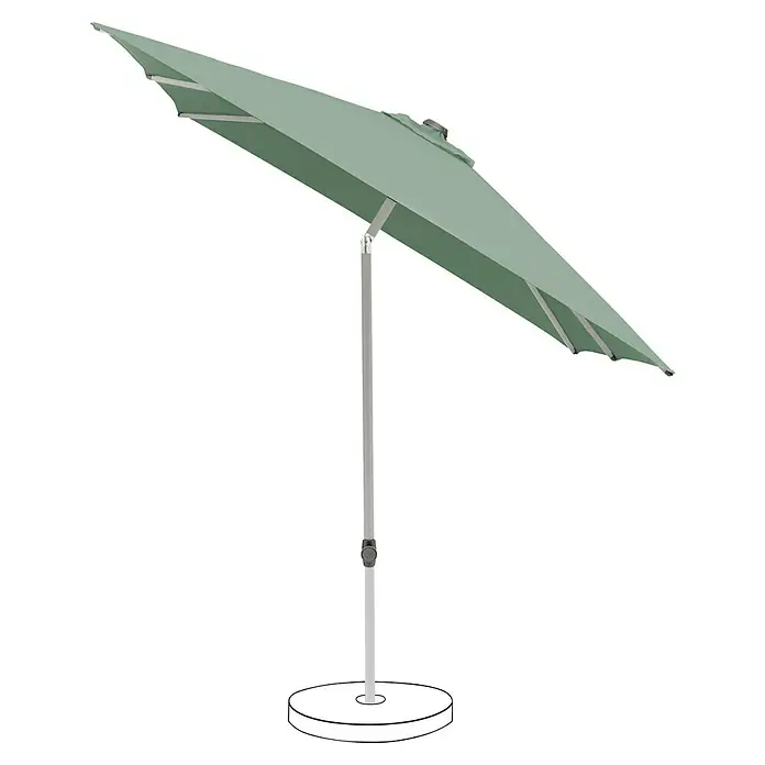 Suncomfort Marktschirm Pop Up - Frost-Grün, Bespannungsmaß (L x B): 200 x 250 cm - Ein schützender Gartenschirm in sanftem Grün, der Schatten spendet und zum Verweilen im Freien einlädt. Das ideale Produkt für sonnige Tage.