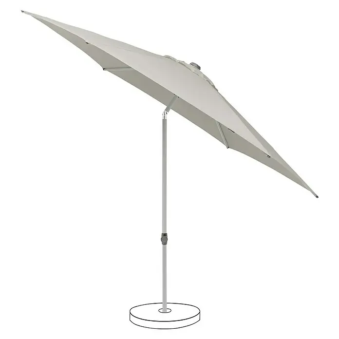 Suncomfort Marktschirm rund Pop Up - Hellgrau, Durchmesser Bespannung: 300 cm - Ein schattenspendender, stilvoller Sonnenschirm mit einem stabilen Ständer, ideal für sonnige Tage im Garten oder auf der Terrasse.