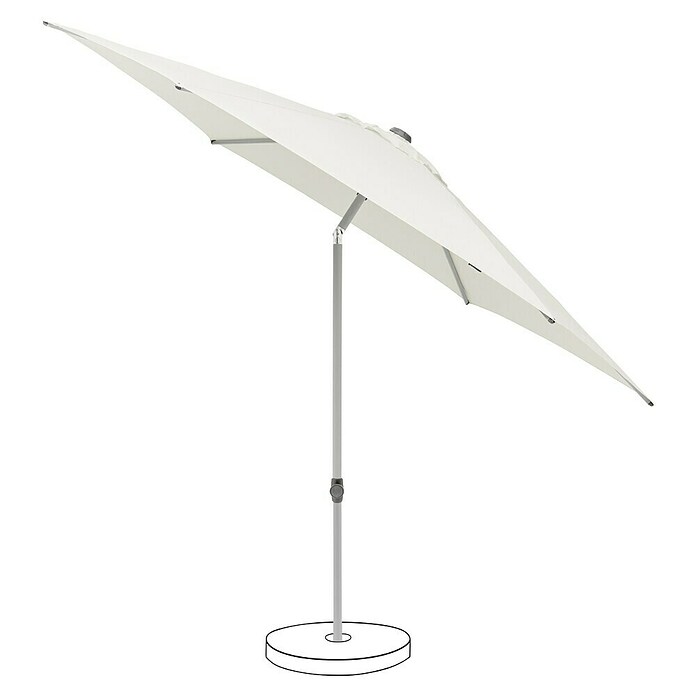 Suncomfort Marktschirm rund Pop Up (Sandweiß, Durchmesser Bespannung: 250 cm) | BAUHAUS