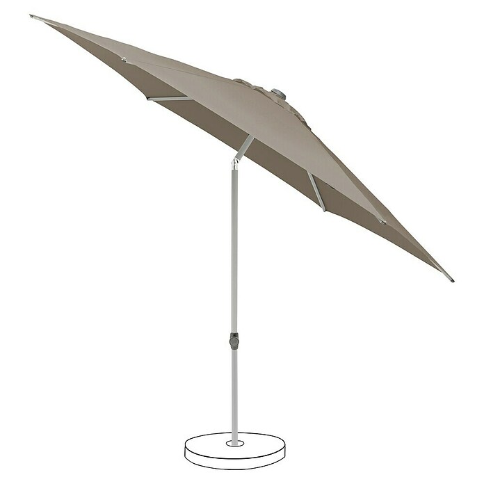 Suncomfort Marktschirm rund Pop Up (Light Taupe, Durchmesser Bespannung: 300 cm) | BAUHAUS