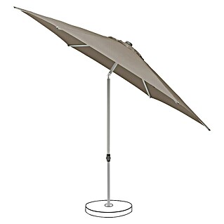 Suncomfort Parasol redondo Pop Up (Light taupe, Diámetro de cobertura: 250 cm)