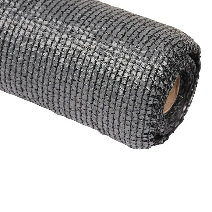 Faura Malla de ocultación 120 - 10 x 1,5 m, Antracita - Un rollo de tela de sombra negra para horticultura y paisajismo, ideal para proteger las plantas y dar sombra.