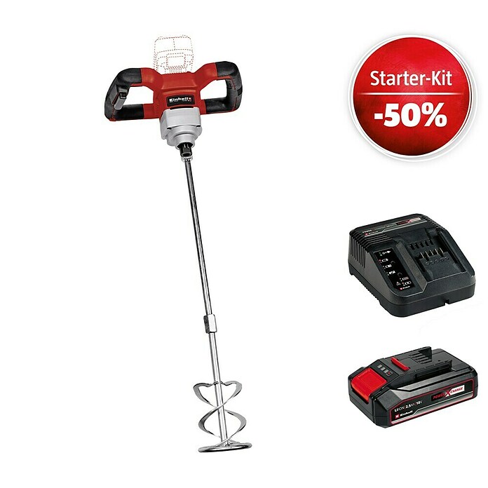 Einhell Power X-Change 18V Maschinenpaket (Akku-Farbrührer TE-MX 18 Li-Solo + Starter-Kit (-50%)) | BAUHAUS