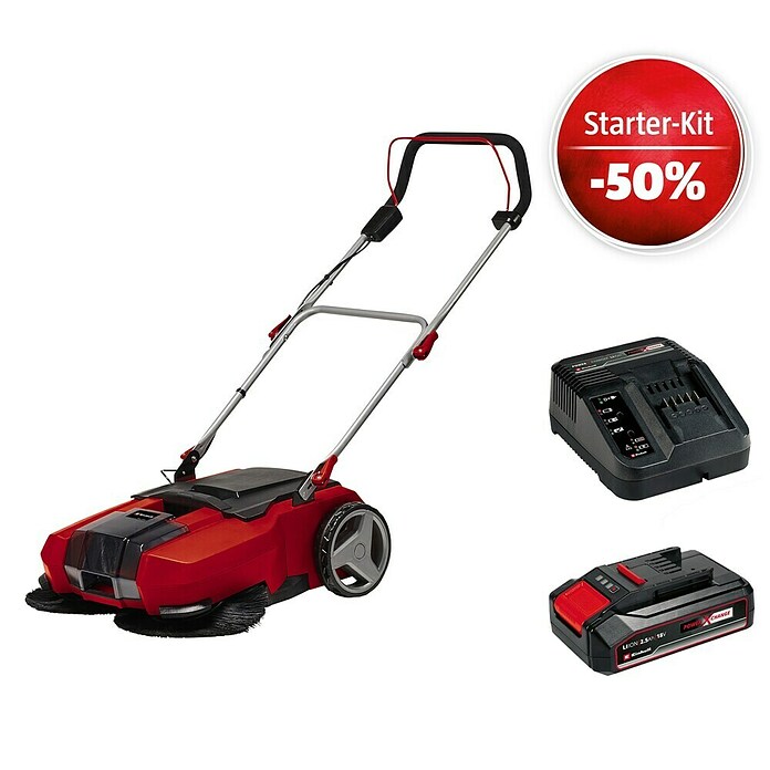 Einhell Power X-Change 18V Maschinenpaket (Akku-Handkehrmaschine TE-SW 18/610 Li-Solo + Starter-Kit (-50%)) | BAUHAUS