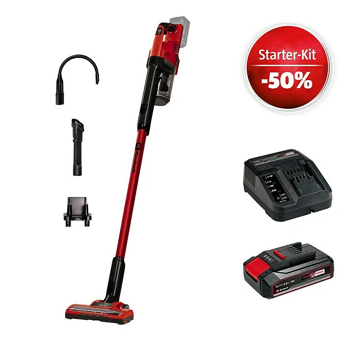 Einhell Power X-Change 18V Maschinenpaket (Akku-Staubsauger TE-SV 18 Li-Solo + Starter-Kit (-50%)) | BAUHAUS