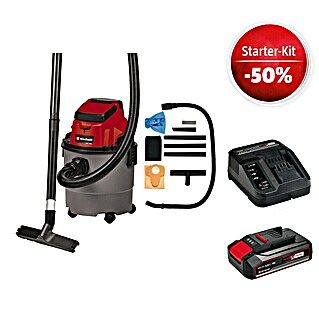 Einhell Power X-Change 18V Maschinenpaket (Akku-Nass-Trockensauger TC-VC 18/15 Li-Solo + Starter-Kit (-50%))