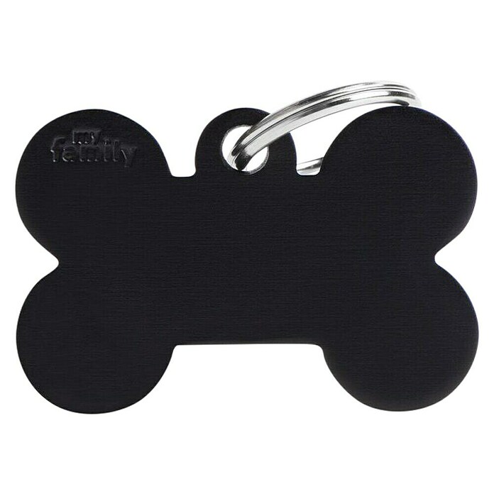 Placa identificativa Hueso (Grande, Negro, Aluminio) | BAUHAUS