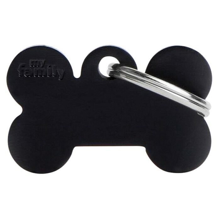 Placa identificativa Hueso (Pequeño, Negro, Aluminio) | BAUHAUS