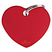 Placa identificativa Corazón (Grande, Rojo, Aluminio) | BAUHAUS