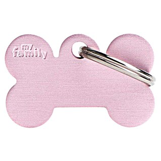 Placa identificativa Hueso (Pequeño, Rosa, Aluminio)