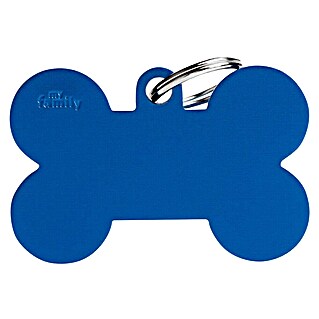 Placa identificativa Hueso XL (Grande, Azul, Aluminio)