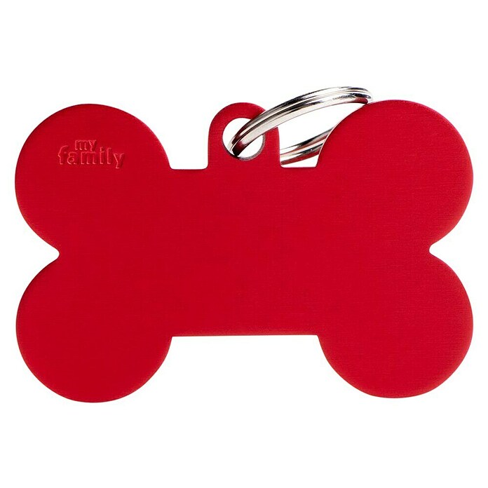 Placa identificativa Hueso XL (Grande, Rojo, Aluminio) | BAUHAUS