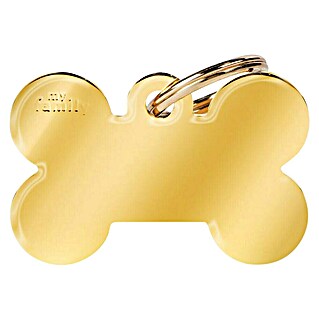 Placa identificativa Hueso (Grande, Dorado, Latón)