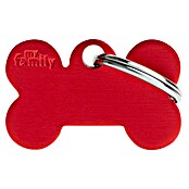Placa identificativa Hueso (Pequeño, Rojo, Aluminio) | BAUHAUS
