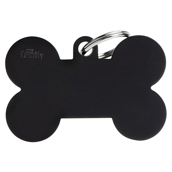 Placa identificativa Hueso XL (Grande, Negro, Aluminio) | BAUHAUS