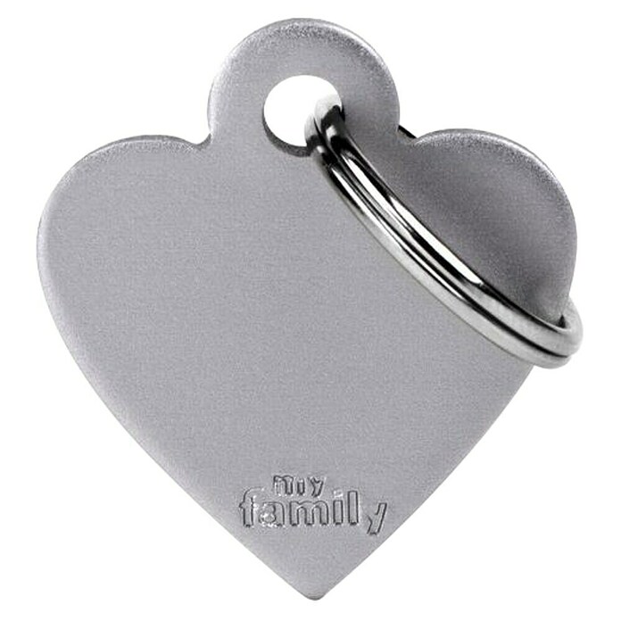 Placa identificativa Corazón (Pequeño, Gris, Aluminio) | BAUHAUS