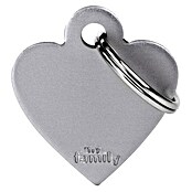 Placa identificativa Corazón (Pequeño, Gris, Aluminio) | BAUHAUS