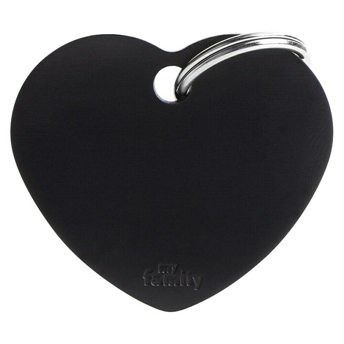 Placa identificativa Corazón (Grande, Negro, Aluminio) | BAUHAUS