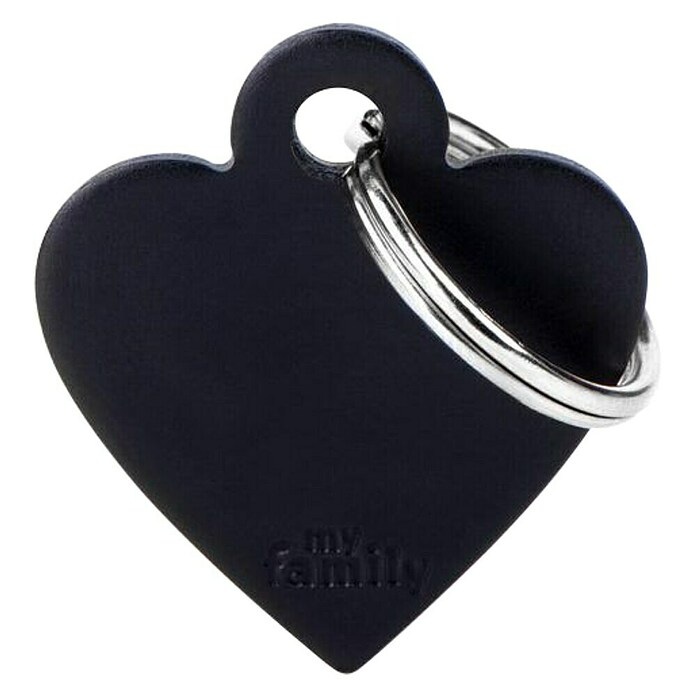 Placa identificativa Corazón (Pequeño, Negro, Aluminio) | BAUHAUS