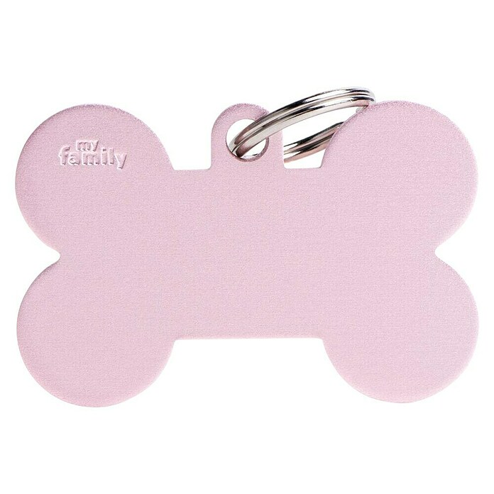 Placa identificativa Hueso XL (Grande, Rosa, Aluminio) | BAUHAUS