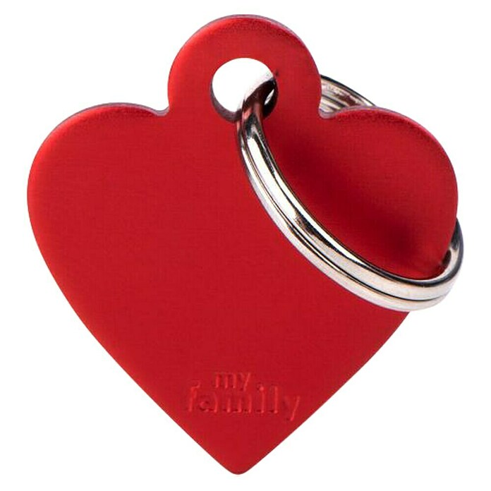 Placa identificativa Corazón (Pequeño, Rojo, Aluminio) | BAUHAUS