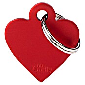 Placa identificativa Corazón (Pequeño, Rojo, Aluminio) | BAUHAUS