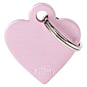 Placa identificativa Corazón (Pequeño, Rosa, Aluminio) | BAUHAUS