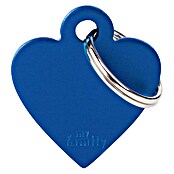 Placa identificativa Corazón (Pequeño, Azul, Aluminio) | BAUHAUS