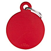 Placa identificativa Círculo (Grande, Rojo, Aluminio) | BAUHAUS