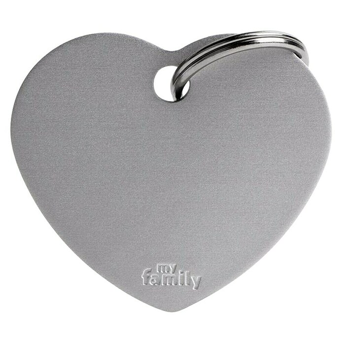 Placa identificativa Corazón (Grande, Gris, Aluminio) | BAUHAUS