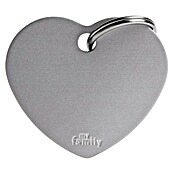 Placa identificativa Corazón (Grande, Gris, Aluminio) | BAUHAUS