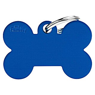 Placa identificativa Hueso (Grande, Azul, Aluminio)