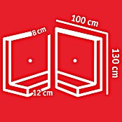 Diephaus L-Stein Slim Innenecke (Bewehrt, Höhe: 130 cm, Breite: 100 cm, Stärke: 8 cm, Grau) | BAUHAUS