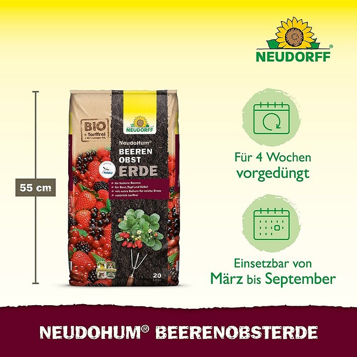 Neudorff NeudoHum Obst- & Beerenerde (20 l, Torffrei) | BAUHAUS