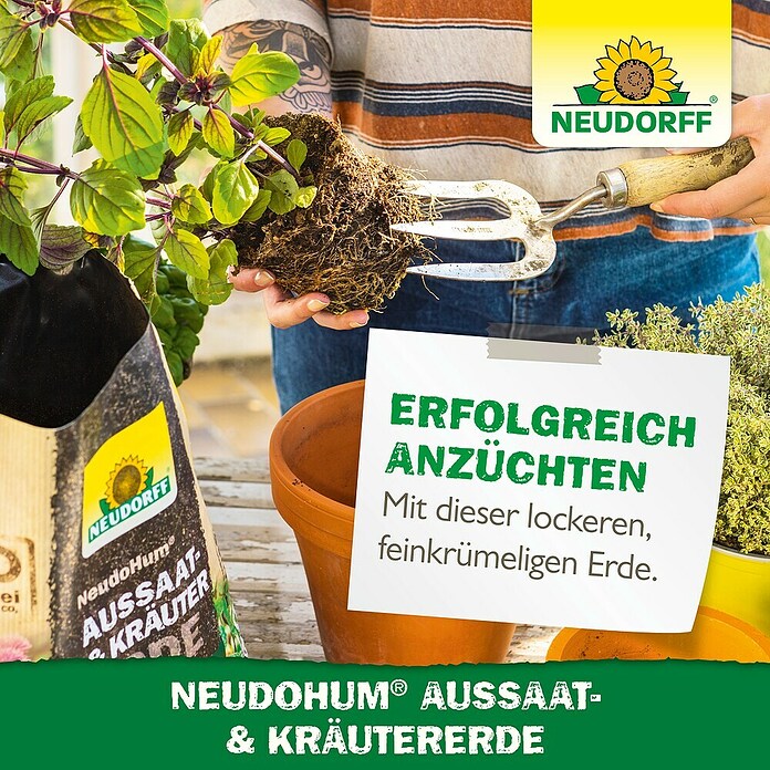 Neudorff NeudoHum Aussaat- & Kräutererde (10 l, Torffrei) | BAUHAUS