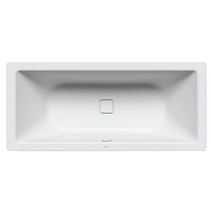 Kaldewei Badewanne Conoduo - 180 x 80 cm, Stahl-Email, Weiß - Draufsicht auf eine rechteckige, weiße Badewanne mit Ablauf und Überlauf. Schlichtes, modernes Design für Ihr Badezimmer.