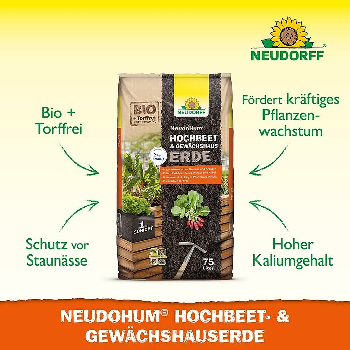 Neudorff NeudoHum Bio-Hochbeeterde (75 l) | BAUHAUS