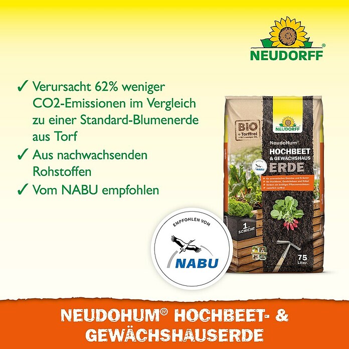 Neudorff NeudoHum Bio-Hochbeeterde (75 l) | BAUHAUS