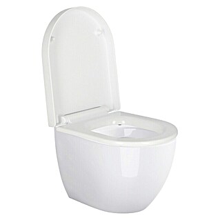 Camargue Taza de WC suspendida con tapa San Francisco  (Sin borde de descarga, Sin esmalte especial, Forma de descarga: Profundo, Salida WC: Horizontal, Blanco)