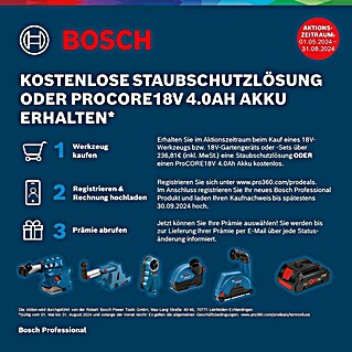 Bosch Professional AMPShare 18V Akku-Kombihammer GBH 18V-26 F (18 V, 2 Akkus, 5,5 Ah, 2,6 J, Inkl. Staubabsaugung)
