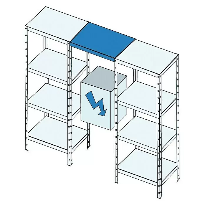 Regalux WinkelprofilL x B x H: 4 x 4 x 250 cm, Pulverbeschichtet