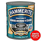 Hammerite Esmalte para metal Hierro y óxido (Negro, 750 ml, Satinado)