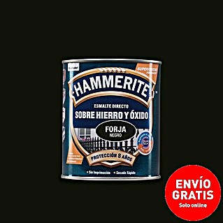 Hammerite Esmalte para metal Hierro y óxido (Negro, 750 ml, Efecto forja)