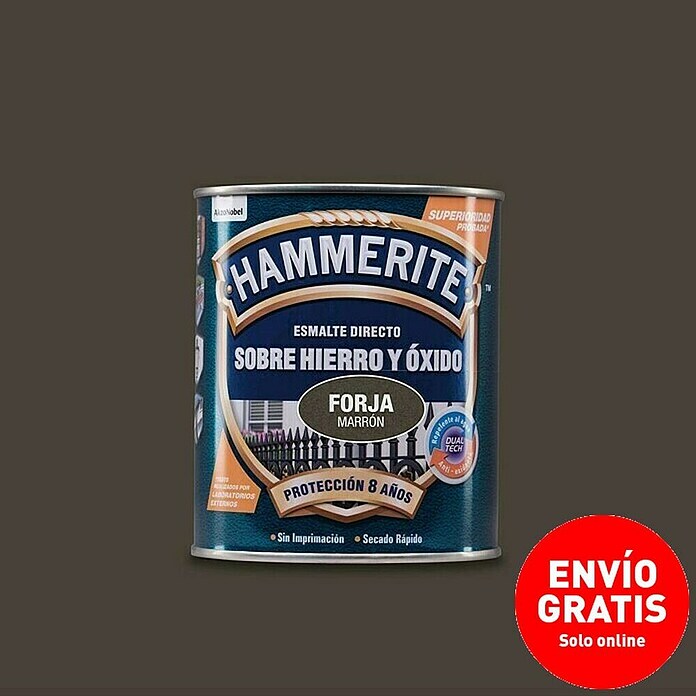 Hammerite Esmalte para metal Hierro y óxido (Marrón, 750 ml, Forja)