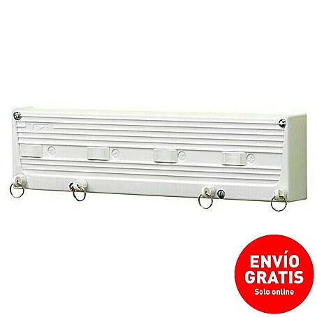Tendedero de pared TZ S4 (Longitud cuerda de tender: 20 m, Ancho: 37 cm, Color: Blanco)